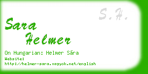 sara helmer business card